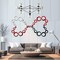 Outus 72 Pieces Wall Stickers Acrylic Circle Mirror Removable Round Dots Mirror Wall Decoration Wall Decals Murals for Home Living Room Bedroom Decor(Silver, Red, Black)